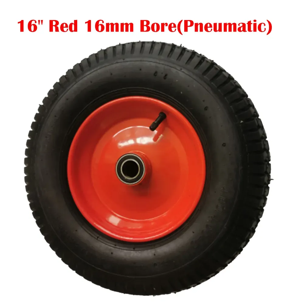 16" Red 16mm Bore(Pneumatic) Tire Steel Rim for Hand Trolley Cart 16" Red 16mm Bore(Pneumatic) Tire Steel Rim for Hand Trolley Cart