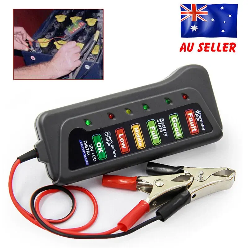 Car Battery Tester Automotive 12V Digital Testing Tool Voltage Analyzer Checker Car Battery Tester Automotive 12V Digital Testing Tool Voltage Analyzer Checker