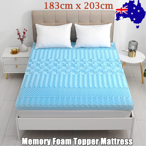 7 Zone Memory Foam Topper Mattress Toppers Cool Gel Pad Mat Medium Firm 8cm Thick 183cm x 203cm 7 Zone Memory Foam Topper Mattress Toppers Cool Gel Pad Mat Medium Firm 8cm Thick 183cm x 203cm