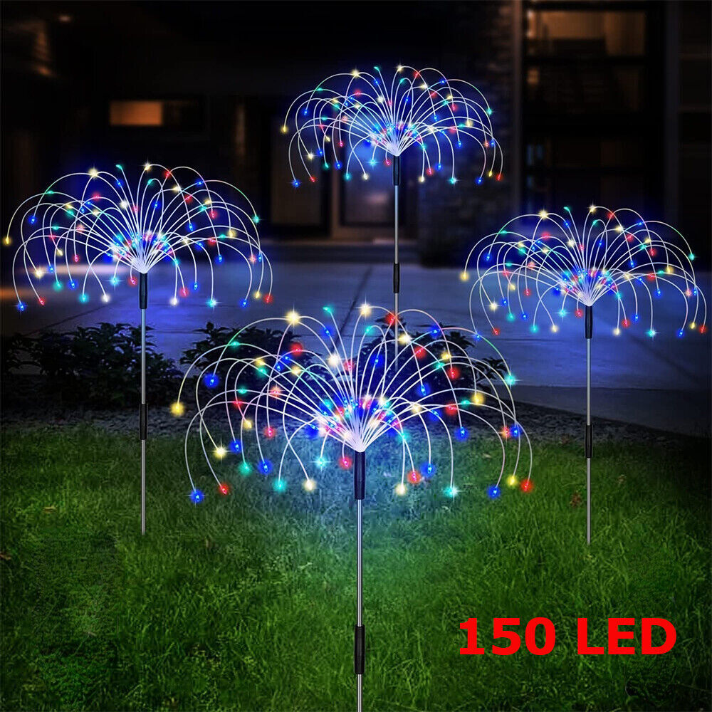 Colourful Fireworks 150 LED Fairy String Lights Starburst Solar Xmas Garden Night Lamp Hot NEW Colourful Fireworks 150 LED Fairy String Lights Starburst Solar Xmas Garden Night Lamp Hot NEW