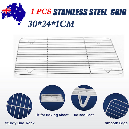 1pc Stainless Steel Baking Pan Toaster Oven Pans Grid Baking Dish BBQ Cookie Cake, 30*24cm 1pc Stainless Steel Baking Pan Toaster Oven Pans Grid Baking Dish BBQ Cookie Cake, 30*24cm