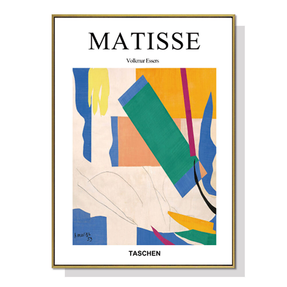 Wall Art 50cmx70cm Abstract colour by Henri Matisse Gold Frame Canvas Wall Art 50cmx70cm Abstract colour by Henri Matisse Gold Frame Canvas