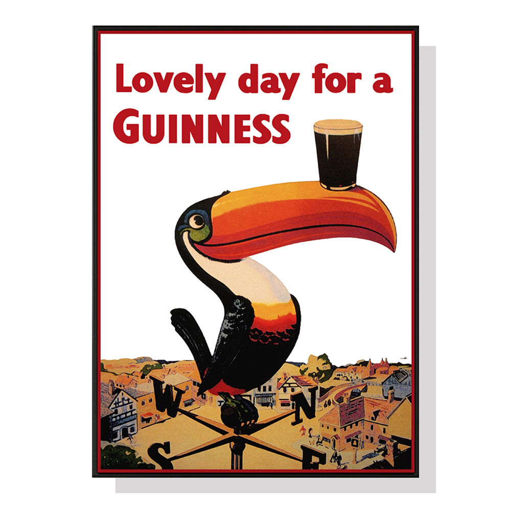 Wall Art 50cmx70cm Beer Lovely Day For A Guinness Black Frame Canvas Wall Art 50cmx70cm Beer Lovely Day For A Guinness Black Frame Canvas