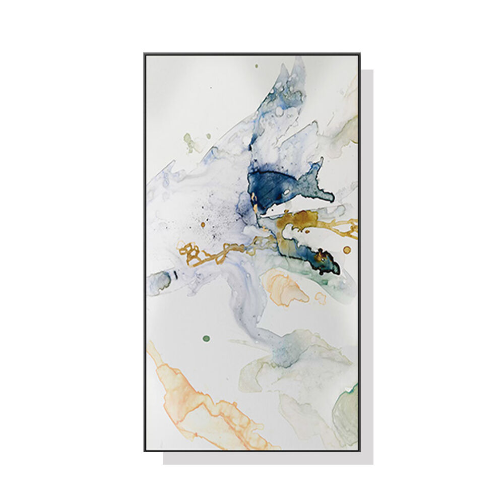 Wall Art 40cmx80cm Abstract Watercolour Style Black Frame Canvas Wall Art 40cmx80cm Abstract Watercolour Style Black Frame Canvas