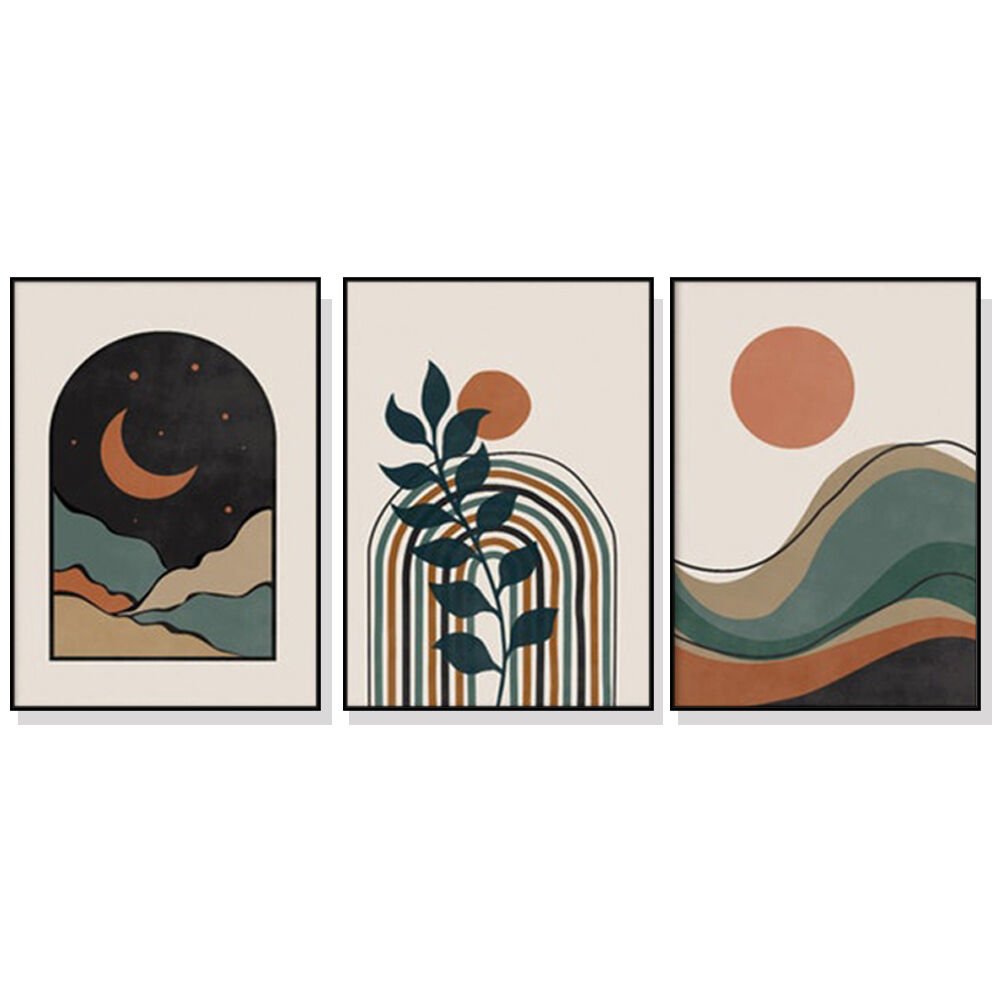 Wall Art 40cmx60cm Abstract Dark Green 3 Sets Black Frame Canvas Wall Art 40cmx60cm Abstract Dark Green 3 Sets Black Frame Canvas