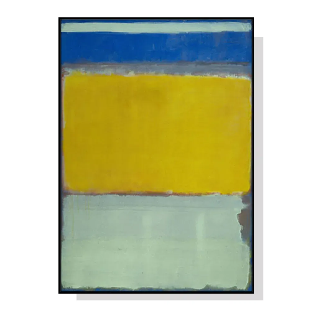 Wall Art 40cmx60cm Blue Yellow Green By Mark Rothko Black Frame Canvas Wall Art 40cmx60cm Blue Yellow Green By Mark Rothko Black Frame Canvas