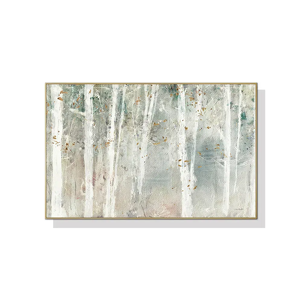 Wall Art 100cmx150cm Forest hang painting style Gold Frame Canvas Wall Art 100cmx150cm Forest hang painting style Gold Frame Canvas