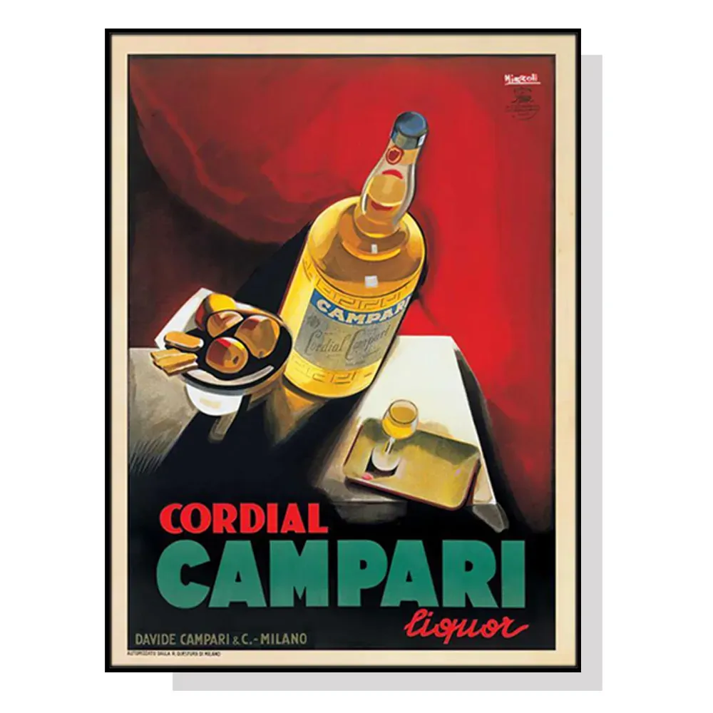 Wall Art 100cmx150cm Cordial Campari Liquor Black Frame Canvas Wall Art 100cmx150cm Cordial Campari Liquor Black Frame Canvas