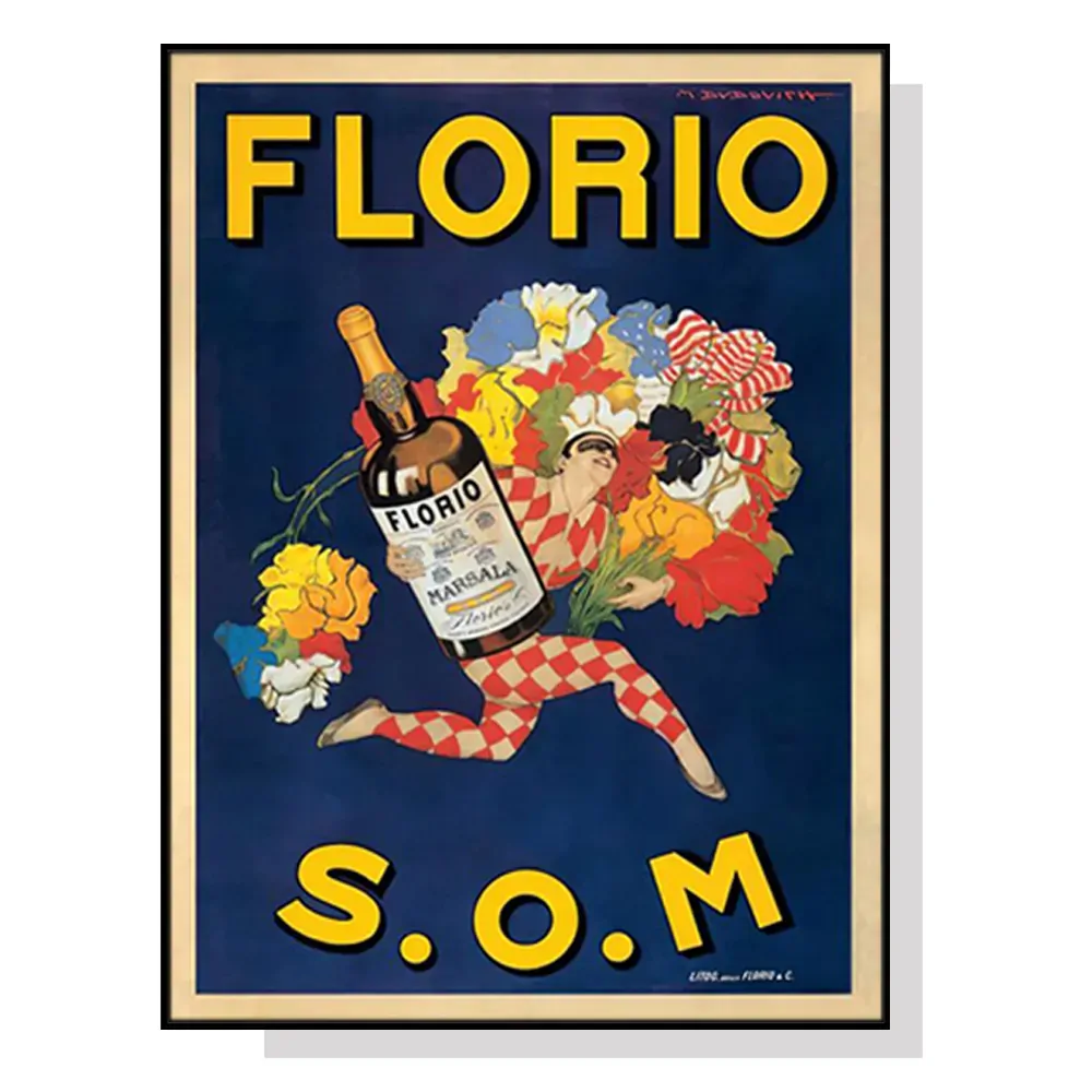 Wall Art 100cmx150cm Florio S.O.M Black Frame Canvas Wall Art 100cmx150cm Florio S.O.M Black Frame Canvas