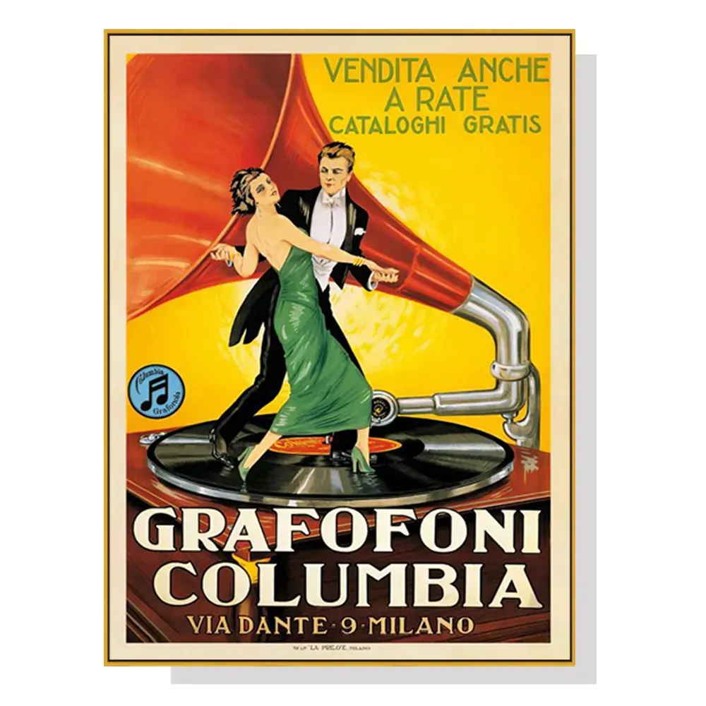 Wall Art 90cmx135cm Grafofoni Columbia Gold Frame Canvas Wall Art 90cmx135cm Grafofoni Columbia Gold Frame Canvas