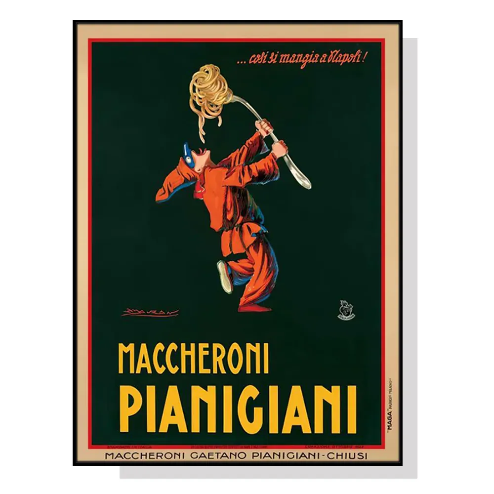 Wall Art 100cmx150cm Maccheroni Pianiciani Black Frame Canvas Wall Art 100cmx150cm Maccheroni Pianiciani Black Frame Canvas