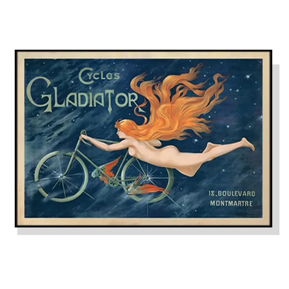 Wall Art 100cmx150cm Marchio Art Cycles Gladiator Black Frame Canvas Wall Art 100cmx150cm Marchio Art Cycles Gladiator Black Frame Canvas