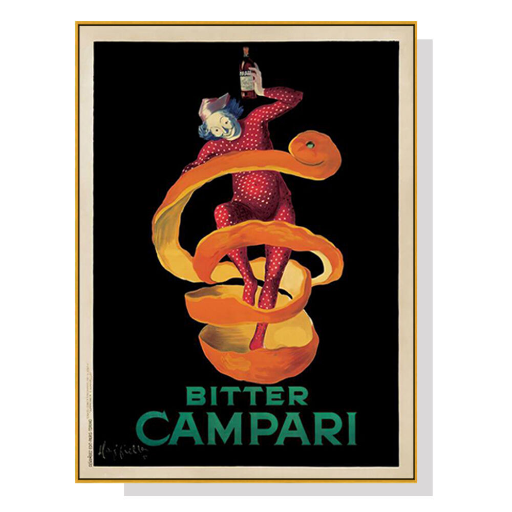 Wall Art 50cmx70cm Bitter Campari Gold Frame Canvas Wall Art 50cmx70cm Bitter Campari Gold Frame Canvas