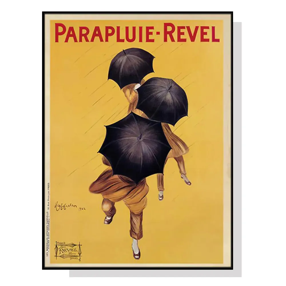 Wall Art 100cmx150cm Parapluie Revel Black Frame Canvas Wall Art 100cmx150cm Parapluie Revel Black Frame Canvas