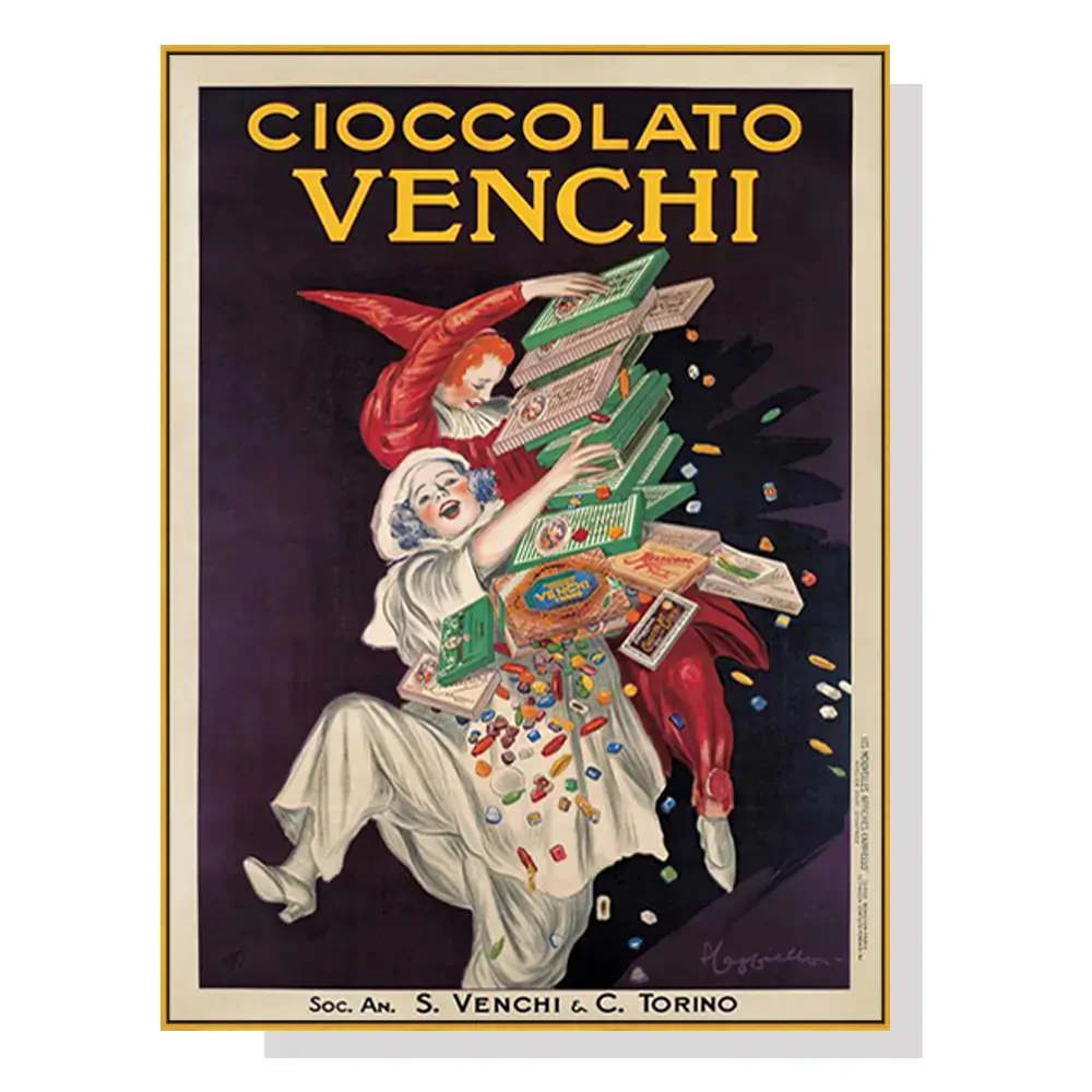 Wall Art 90cmx135cm Cioccolato Venchi Vintage Gold Frame Canvas Wall Art 90cmx135cm Cioccolato Venchi Vintage Gold Frame Canvas