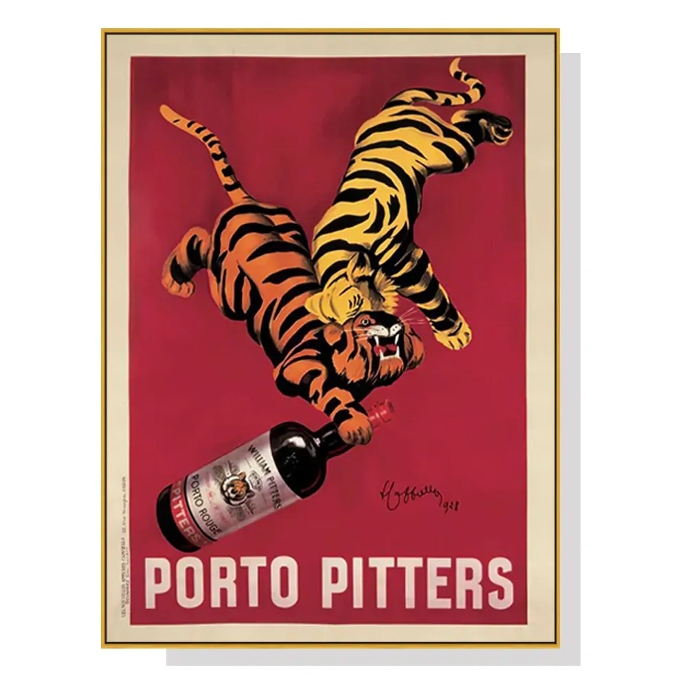 Wall Art 100cmx150cm Porto Pitters Vintage Gold Frame Canvas Wall Art 100cmx150cm Porto Pitters Vintage Gold Frame Canvas