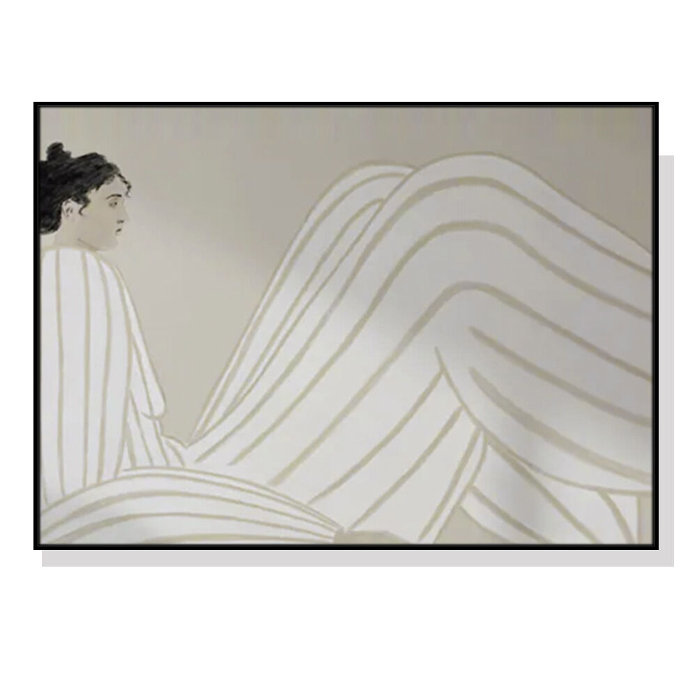 Wall Art 50cmx70cm Abstract Lady Black Frame Canvas Wall Art 50cmx70cm Abstract Lady Black Frame Canvas
