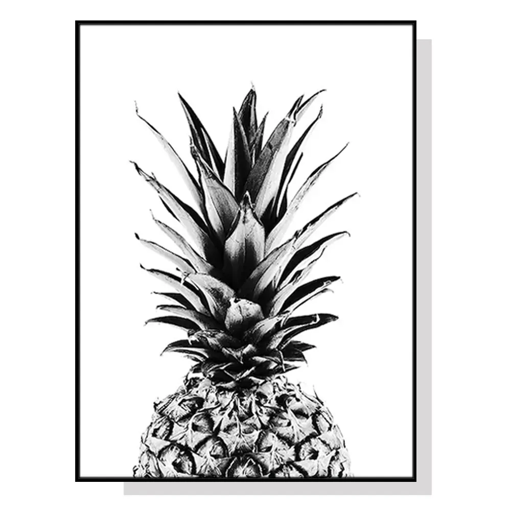 100cmx150cm Pineapple Black Frame Canvas Wall Art 100cmx150cm Pineapple Black Frame Canvas Wall Art