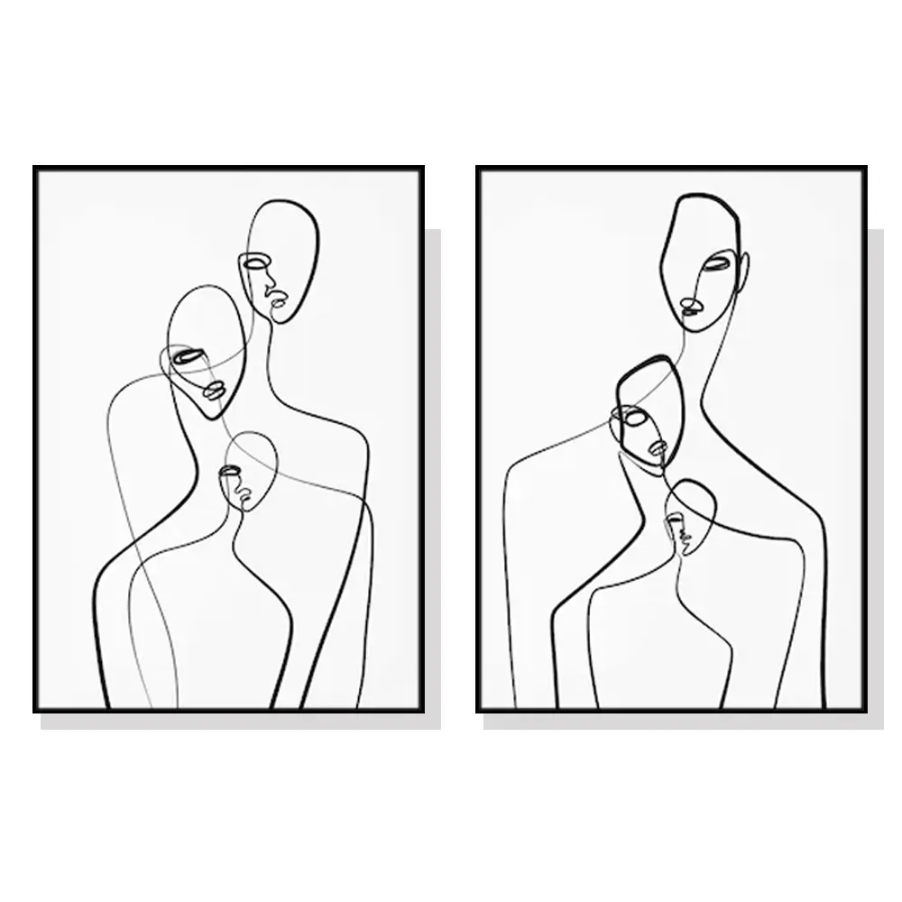40cmx60cm Abstract Figures 2 Sets Black Frame Canvas Wall Art 40cmx60cm Abstract Figures 2 Sets Black Frame Canvas Wall Art