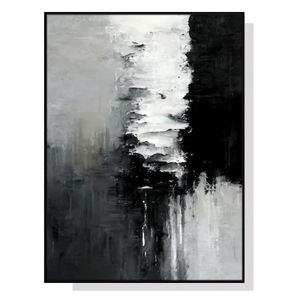50cmx70cm Abstract Black White Artwork Black Frame Canvas Wall Art 50cmx70cm Abstract Black White Artwork Black Frame Canvas Wall Art
