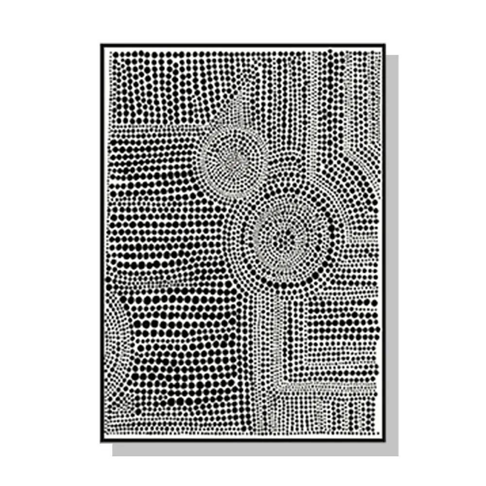 100cmx150cm Clustered Dots A Black Frame Canvas Wall Art 100cmx150cm Clustered Dots A Black Frame Canvas Wall Art
