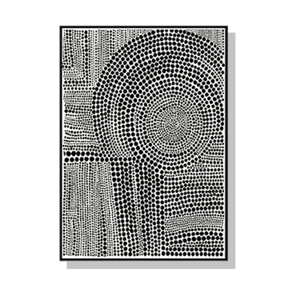 100cmx150cm Clustered Dots B Black Frame Canvas Wall Art 100cmx150cm Clustered Dots B Black Frame Canvas Wall Art