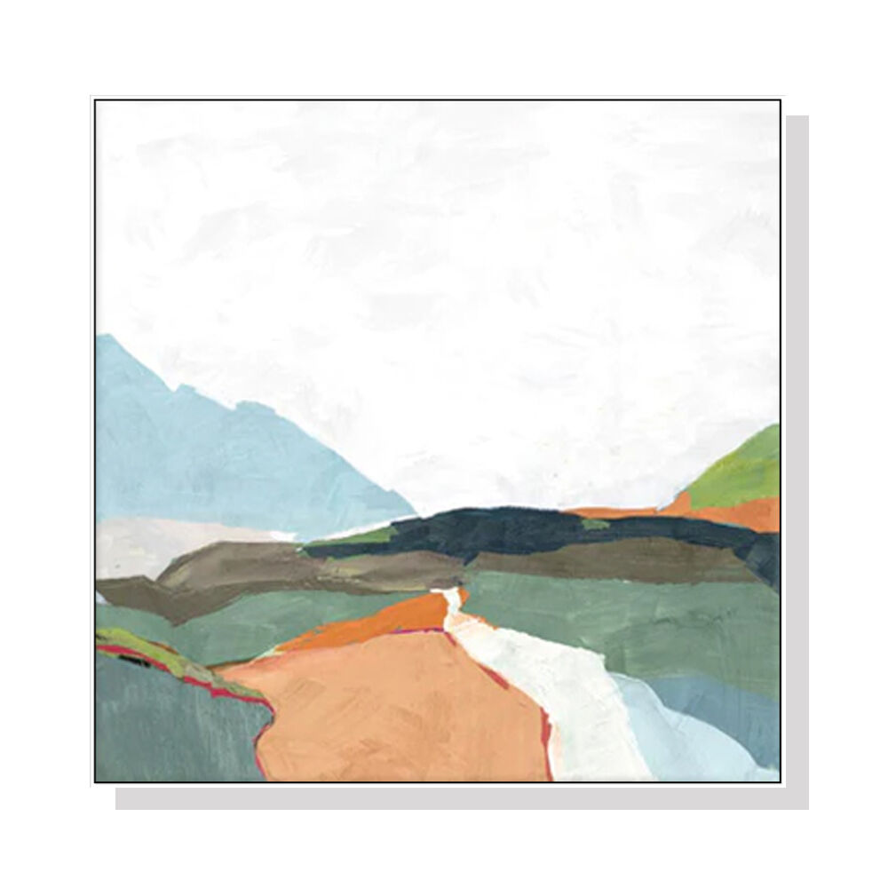 100cmx100cm April Morning White Frame Canvas Wall Art 100cmx100cm April Morning White Frame Canvas Wall Art