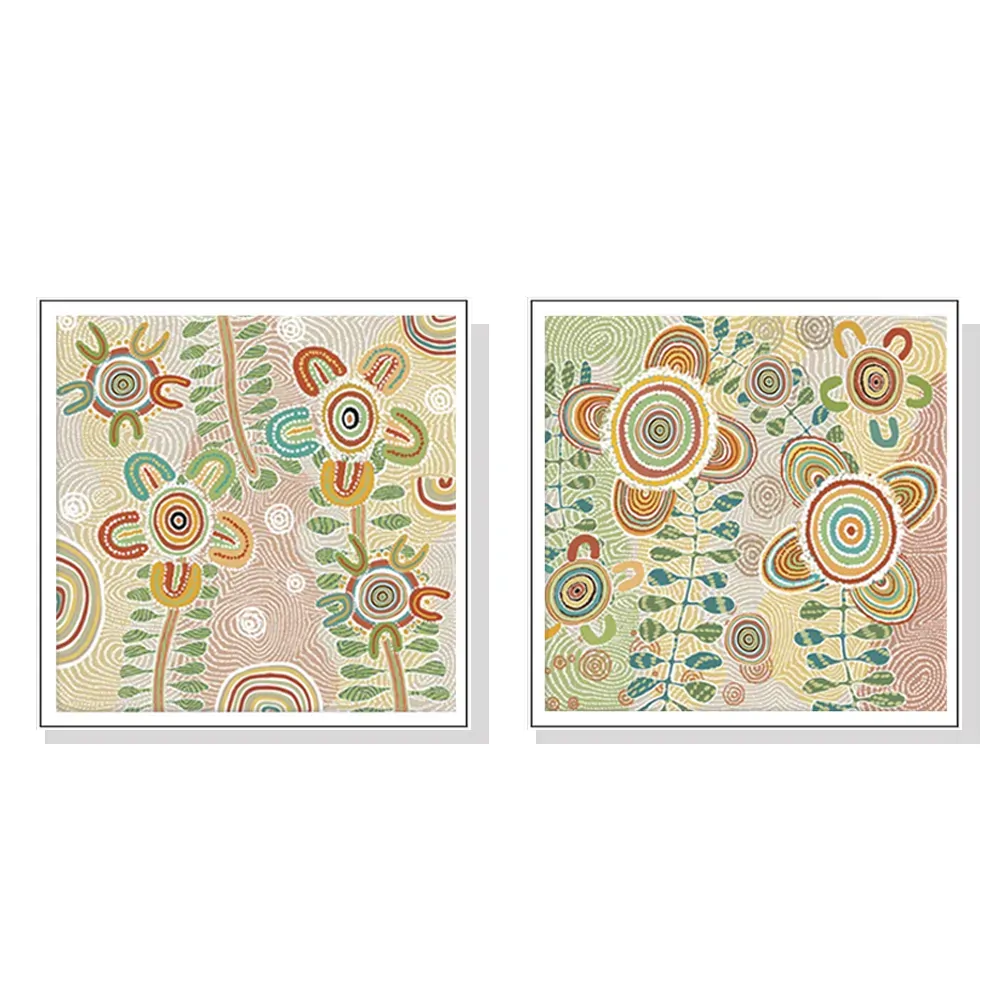 50cmx50cm Lovely Pattern 2 Sets White Frame Canvas Wall Art 50cmx50cm Lovely Pattern 2 Sets White Frame Canvas Wall Art
