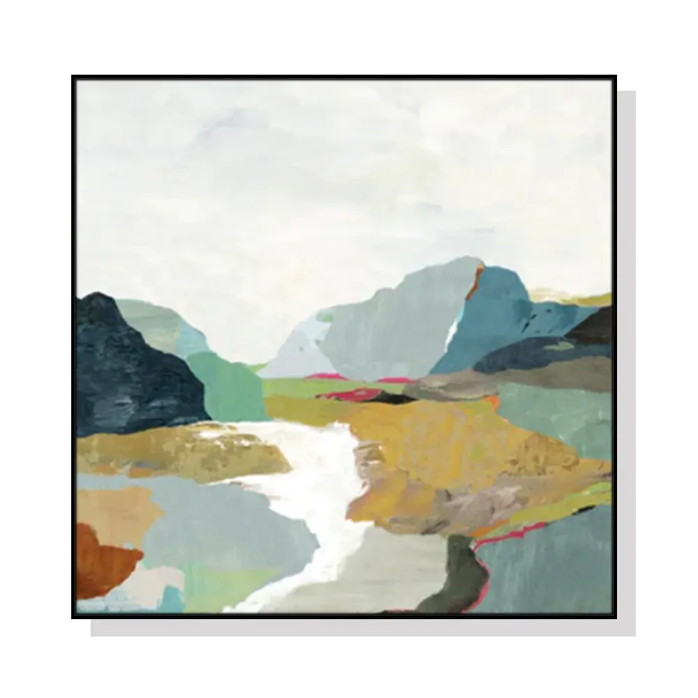 50cmx50cm September Afternoon Black Frame Canvas Wall Art 50cmx50cm September Afternoon Black Frame Canvas Wall Art