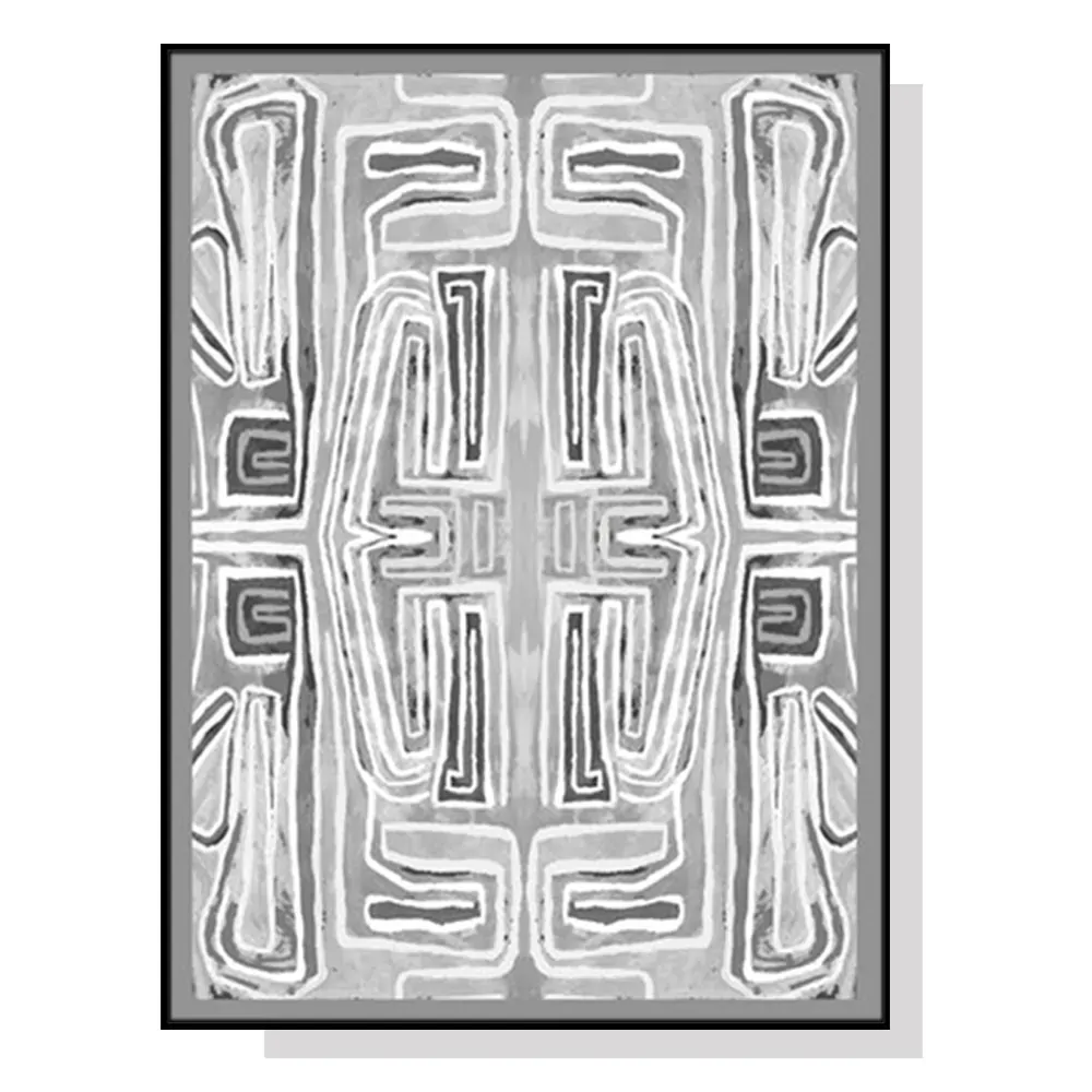 100cmx150cm Abstract Mountain Black Frame Canvas Wall Art 100cmx150cm Abstract Mountain Black Frame Canvas Wall Art