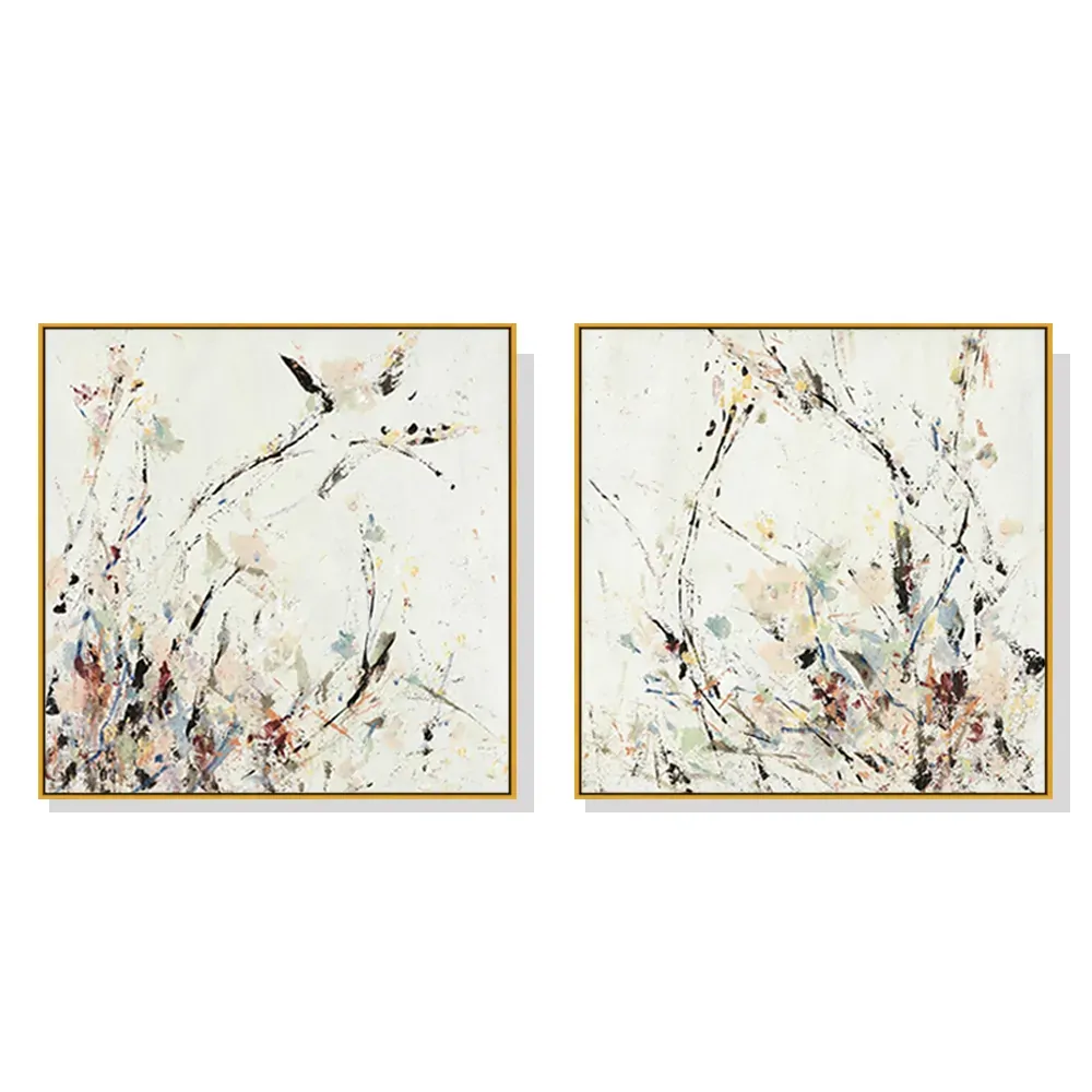 40cmx40cm Afternoon Walk 2 Sets Gold Frame Canvas Wall Art 40cmx40cm Afternoon Walk 2 Sets Gold Frame Canvas Wall Art