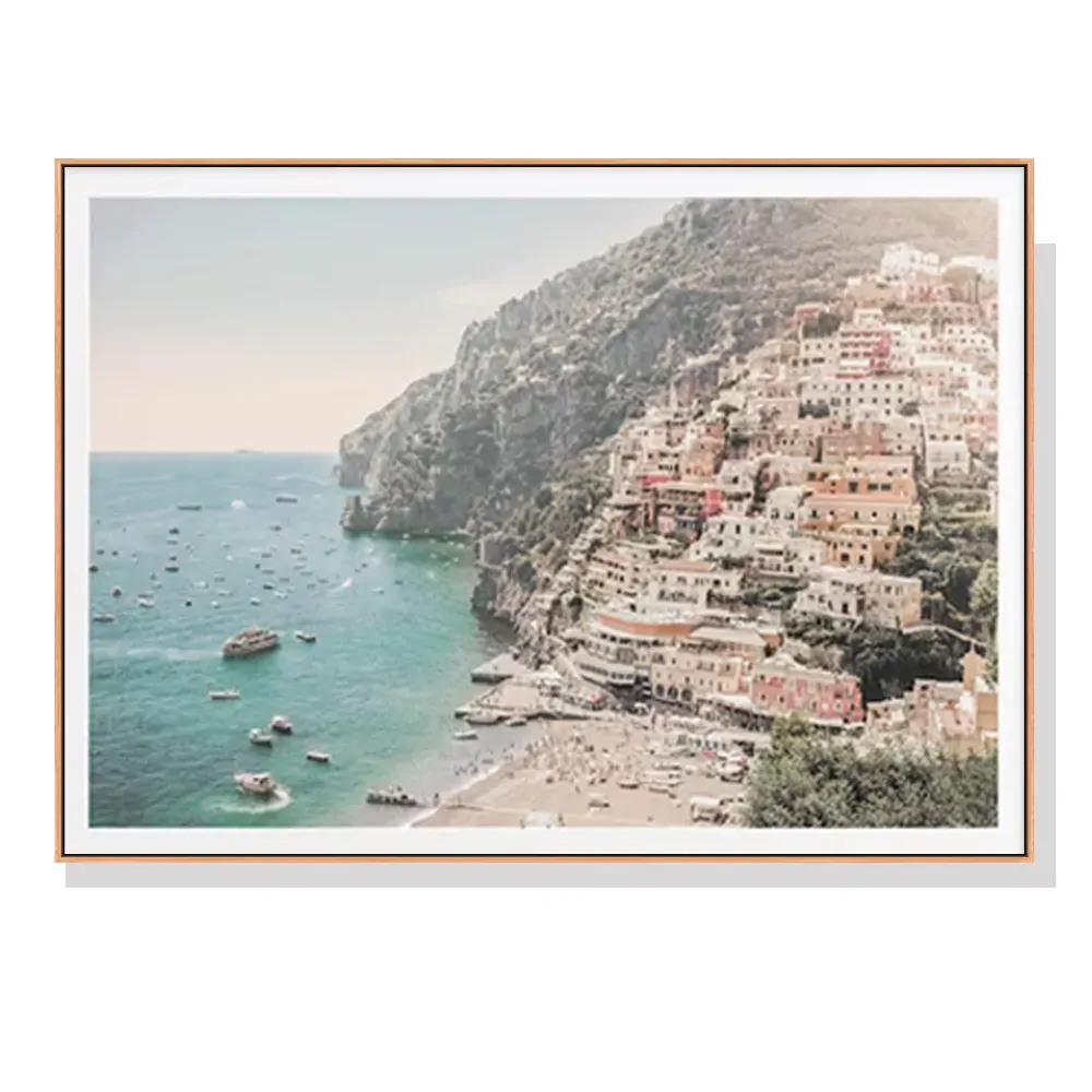 100cmx150cm Italy Amalfi Coast Wood Frame Canvas Wall Art 100cmx150cm Italy Amalfi Coast Wood Frame Canvas Wall Art