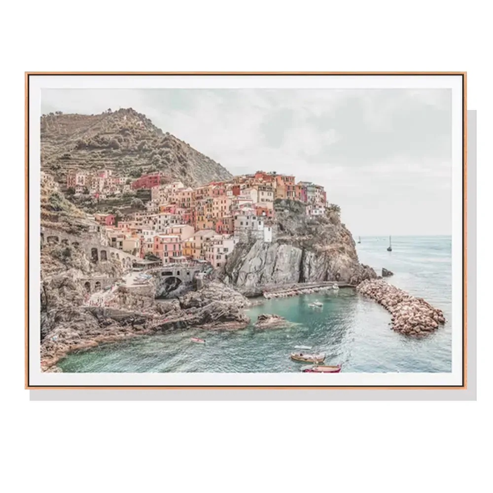 100cmx150cm Italy Cinque Terre Wood Frame Canvas Wall Art 100cmx150cm Italy Cinque Terre Wood Frame Canvas Wall Art