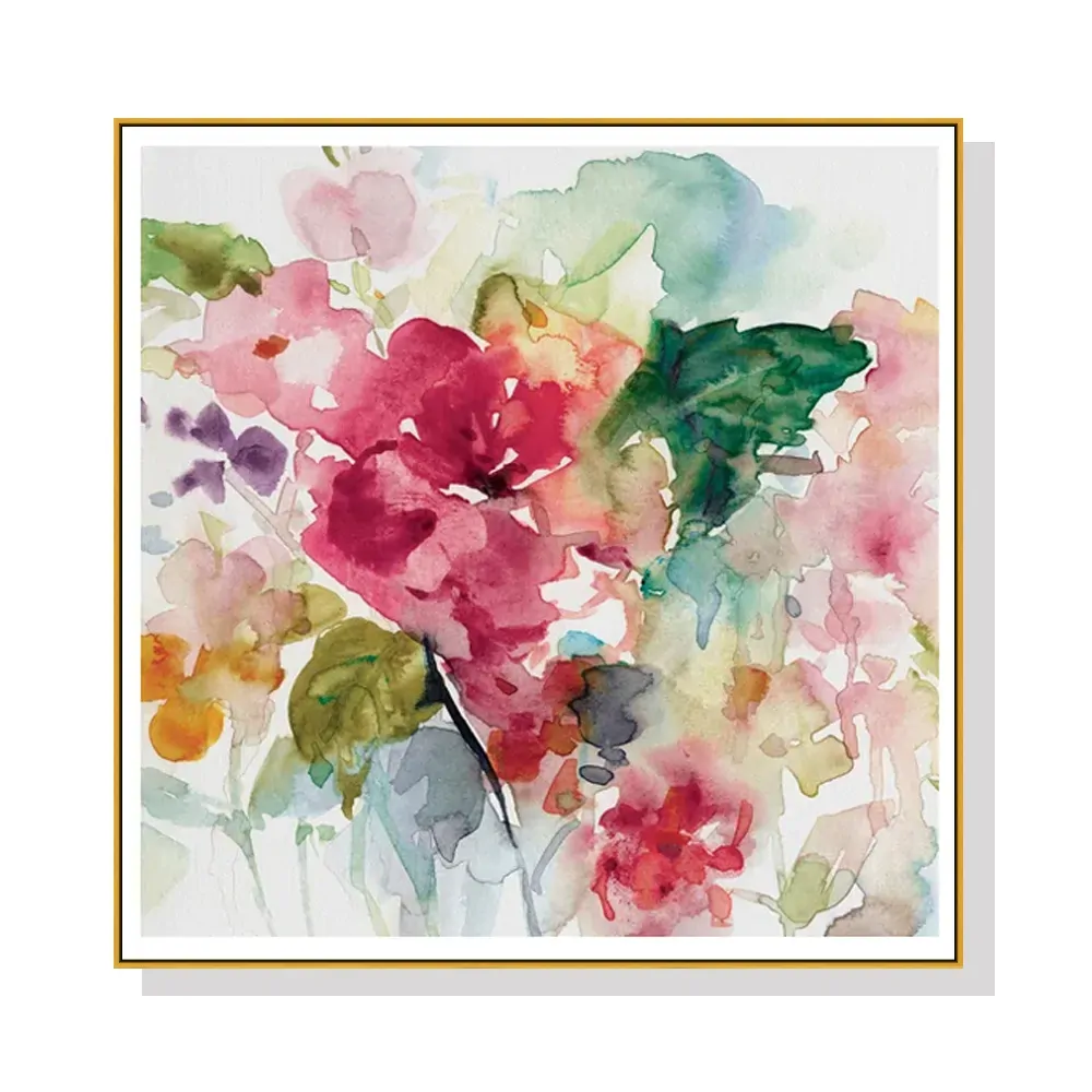 100cmx100cm Floral Brunch Gold Frame Canvas Wall Art 100cmx100cm Floral Brunch Gold Frame Canvas Wall Art