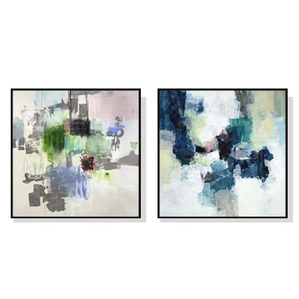 100cmx100cm Blue Crushers 2 Sets Black Frame Canvas Wall Art 100cmx100cm Blue Crushers 2 Sets Black Frame Canvas Wall Art