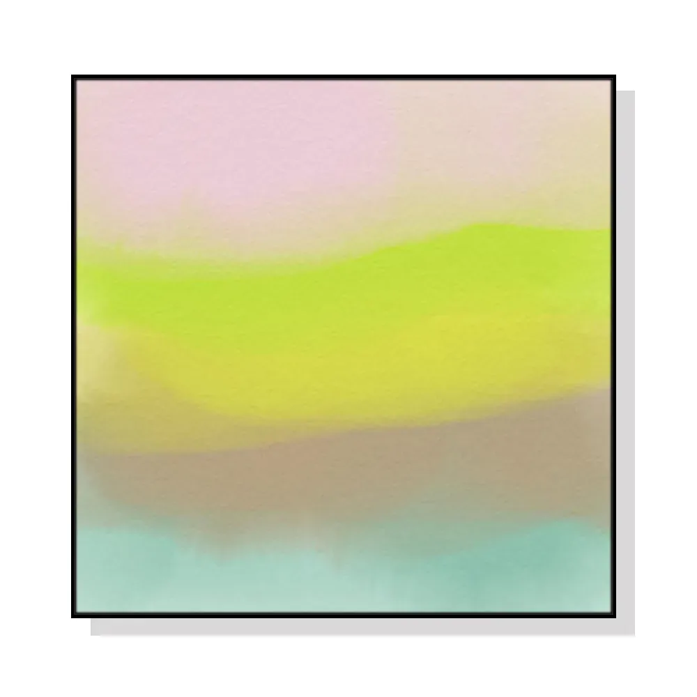 100cmx100cm Colorful Watercolor Black Frame Canvas Wall Art 100cmx100cm Colorful Watercolor Black Frame Canvas Wall Art