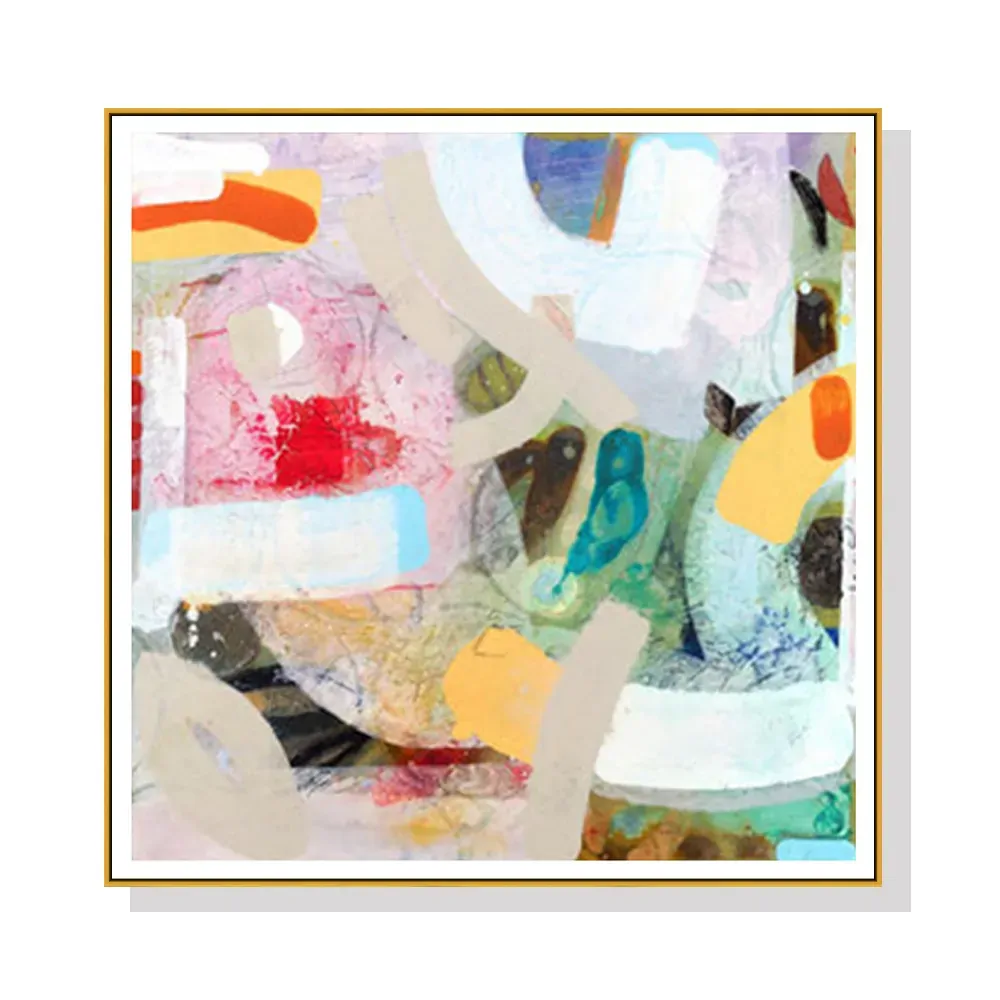 100cmx100cm Changed My Mind IV by Aleah Koury Gold Frame Canvas Wall Art 100cmx100cm Changed My Mind IV by Aleah Koury Gold Frame Canvas Wall Art