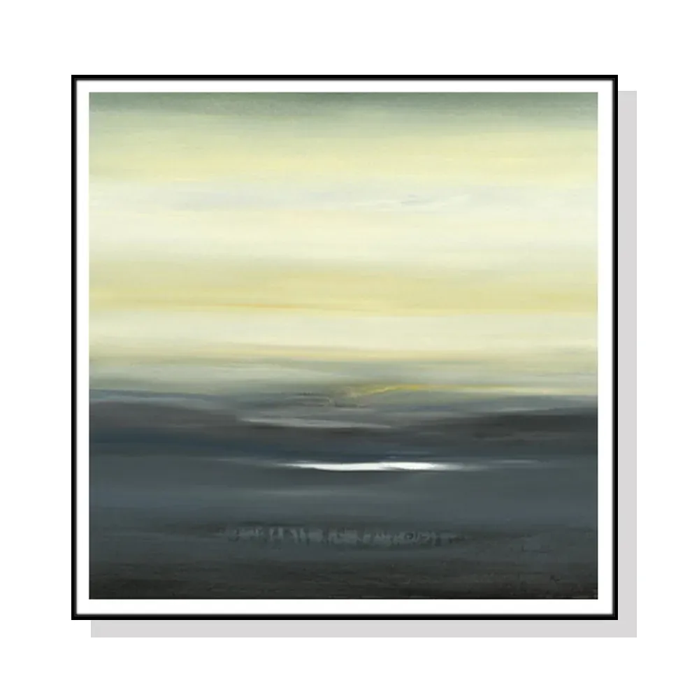 100cmx100cm Land of Serenity Black Frame Canvas Wall Art 100cmx100cm Land of Serenity Black Frame Canvas Wall Art