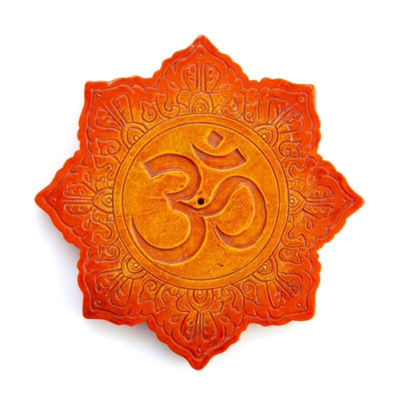 Orange Om Incense Burner Orange Om Incense Burner