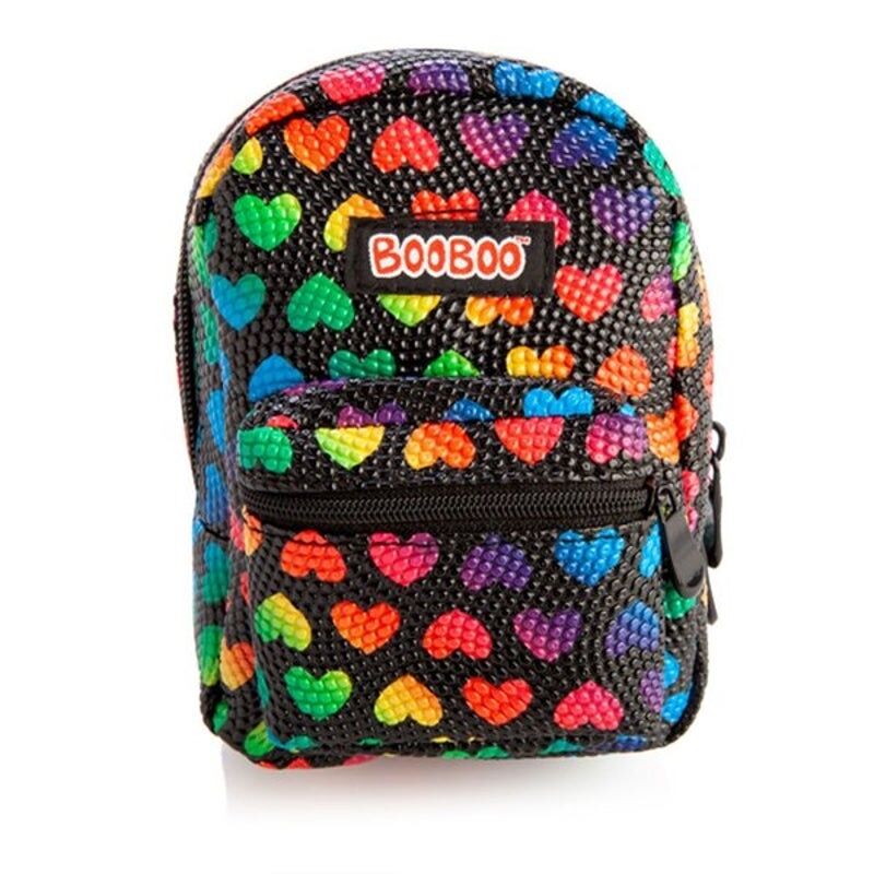 Black Rainbow Hearts Mini Backpack Black Rainbow Hearts Mini Backpack