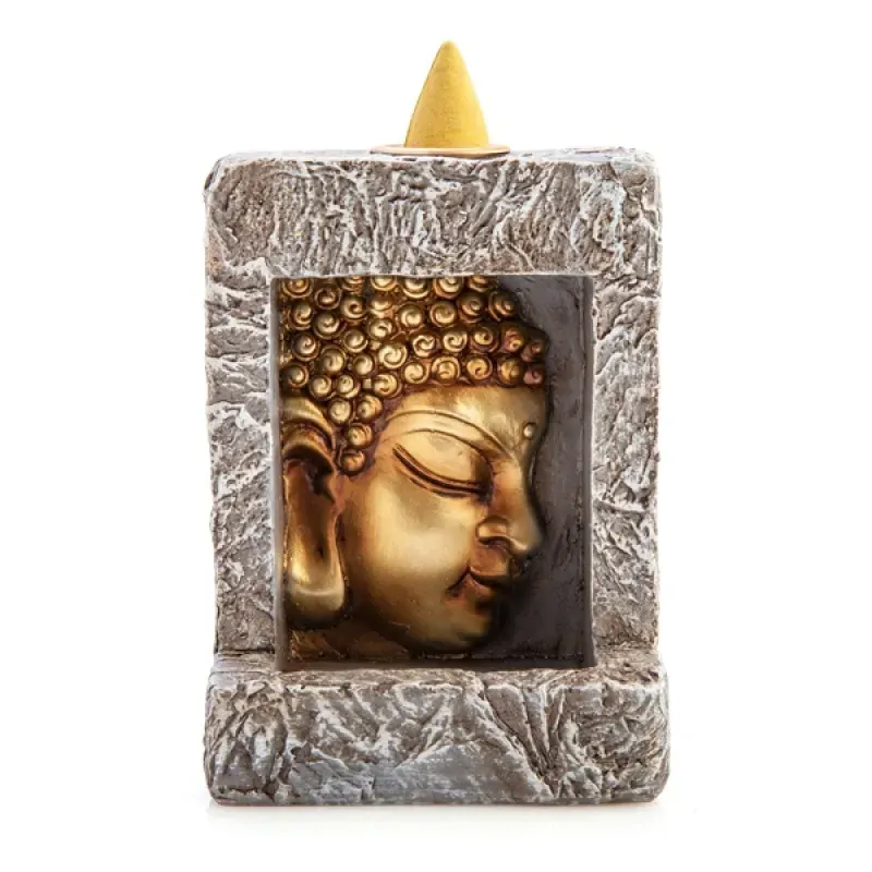 Stone Frame Buddha Backflow Incense Burner Stone Frame Buddha Backflow Incense Burner