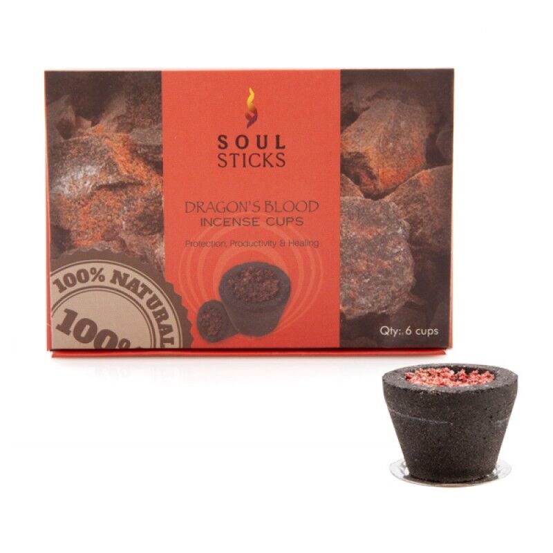 Soul Sticks Dragon's Blood Incense Cup - Set of 6 Soul Sticks Dragon's Blood Incense Cup - Set of 6