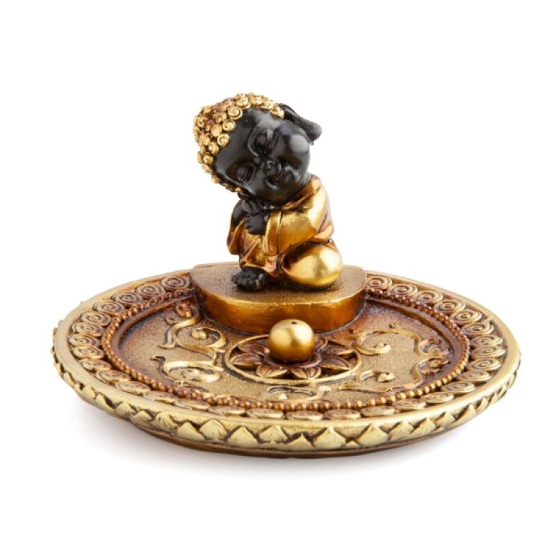 Gold Sleeping Baby Buddha Incense Burner Gold Sleeping Baby Buddha Incense Burner