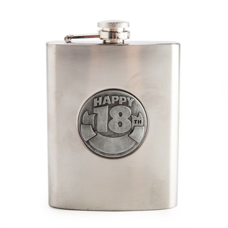 18th Engravable Metal Flask 18th Engravable Metal Flask