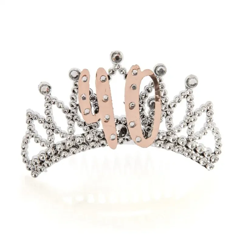 40th Rose Gold and Silver Tiara 40th Rose Gold and Silver Tiara