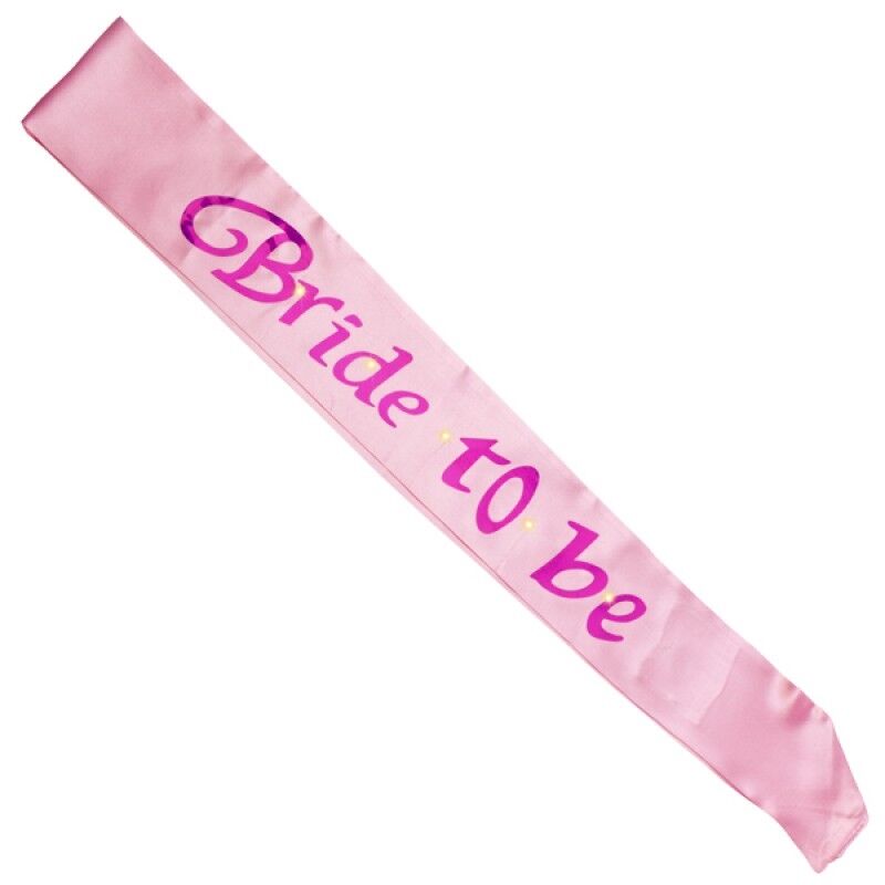 Pink Bride To Be Flashing Sash Pink Bride To Be Flashing Sash