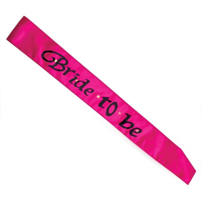 Hot Pink Bride To Be Flashing Sash Hot Pink Bride To Be Flashing Sash