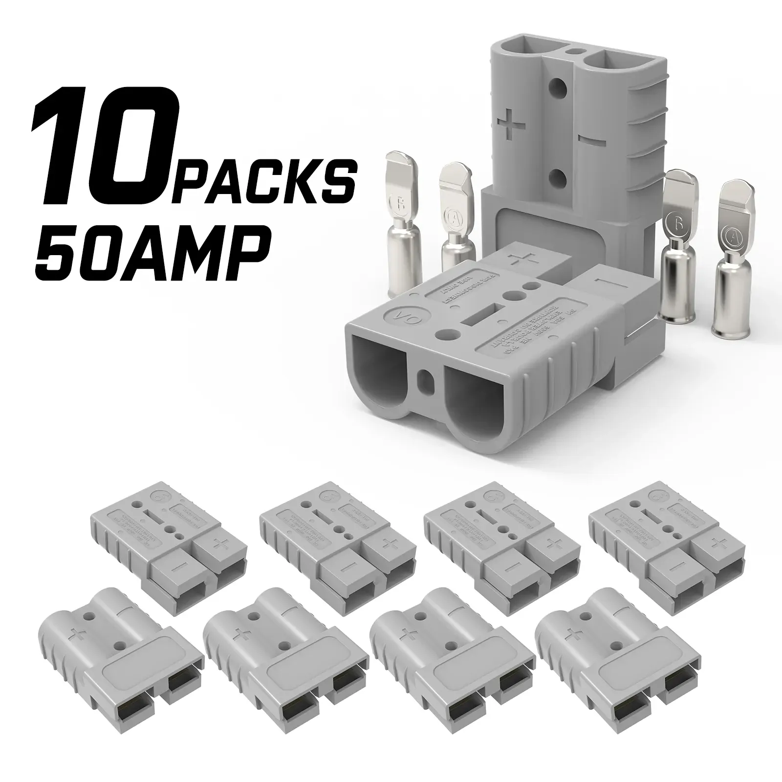 10x Anderson Plug Anderson Style Plug Connectors 50AMP 6AWG 12-24V DC Power Tool 10x Anderson Plug Anderson Style Plug Connectors 50AMP 6AWG 12-24V DC Power Tool