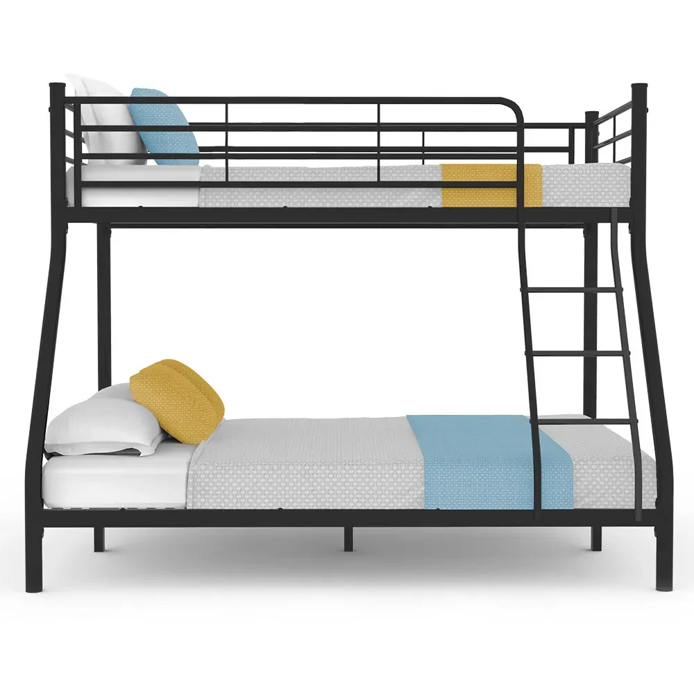 Kingston SlMetal Single over Double Bunk Bed Frame, Dark Matte Grey Kingston SlMetal Single over Double Bunk Bed Frame, Dark Matte Grey