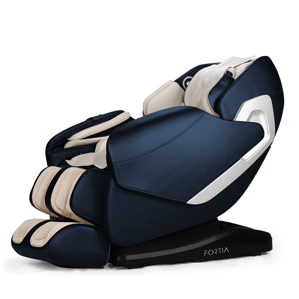FORTIA Cloud 9 MkII Electric Massage Chair Full Body Zero Gravity with Heat and Bluetooth Navy Blue/Cream FORTIA Cloud 9 MkII Electric Massage Chair Full Body Zero Gravity with Heat and Bluetooth Navy Blue/Cream